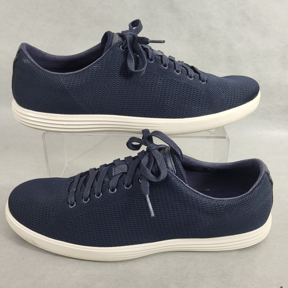 Cole Haan Sz (10 M) Grand Crosscourt Men's Knit Sneakers Shoes Blue C27437 EUC